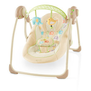 Детское кресло-качеля Bright Starts The Comfort & Harmony, Portable Swing, Elepaloo (7130)