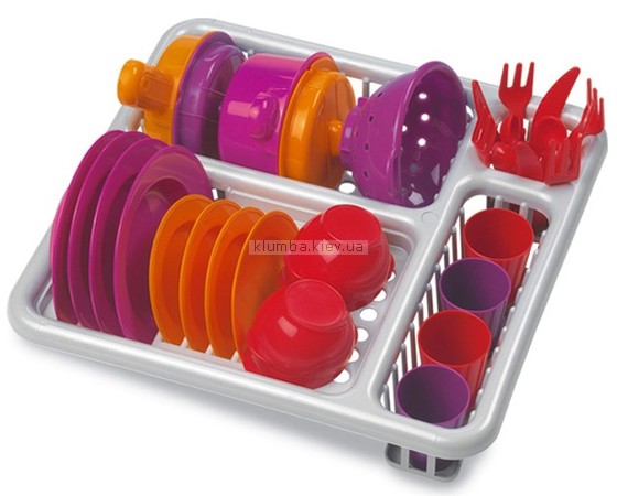 Детская игрушка Ecoiffier (Smoby) Сушилка для посуды + посуда