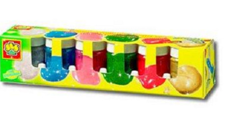 Детская игрушка Ses Набор гуаши с блестками (6 цветов)