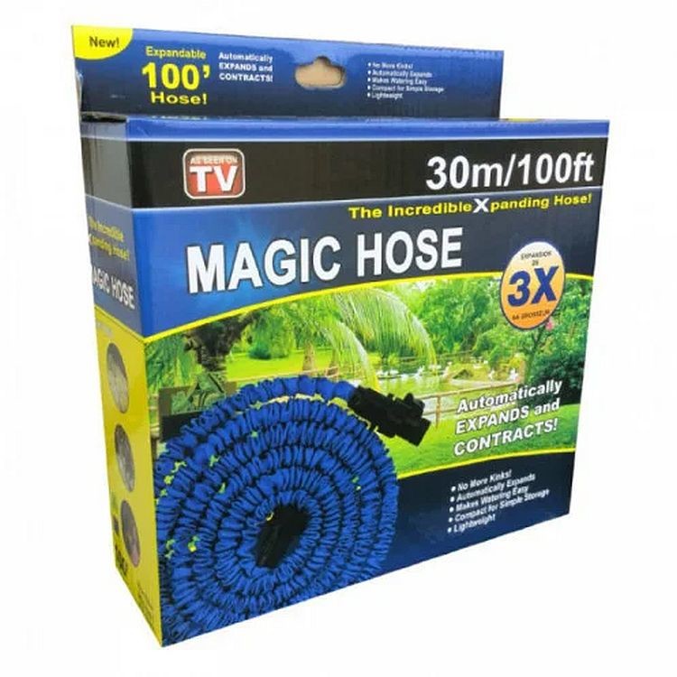 Садовый шланг для полива xhose 30 м с распылителем фото №1
