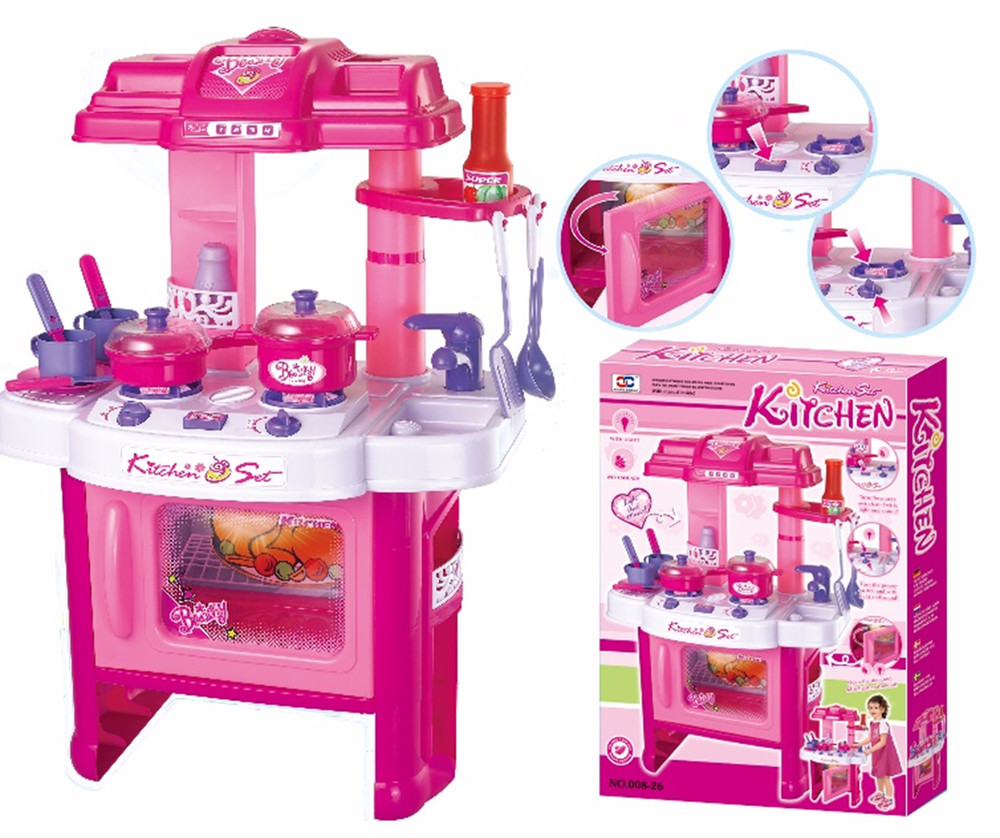 Розовая игрушечная кухня 008-26 фото №1