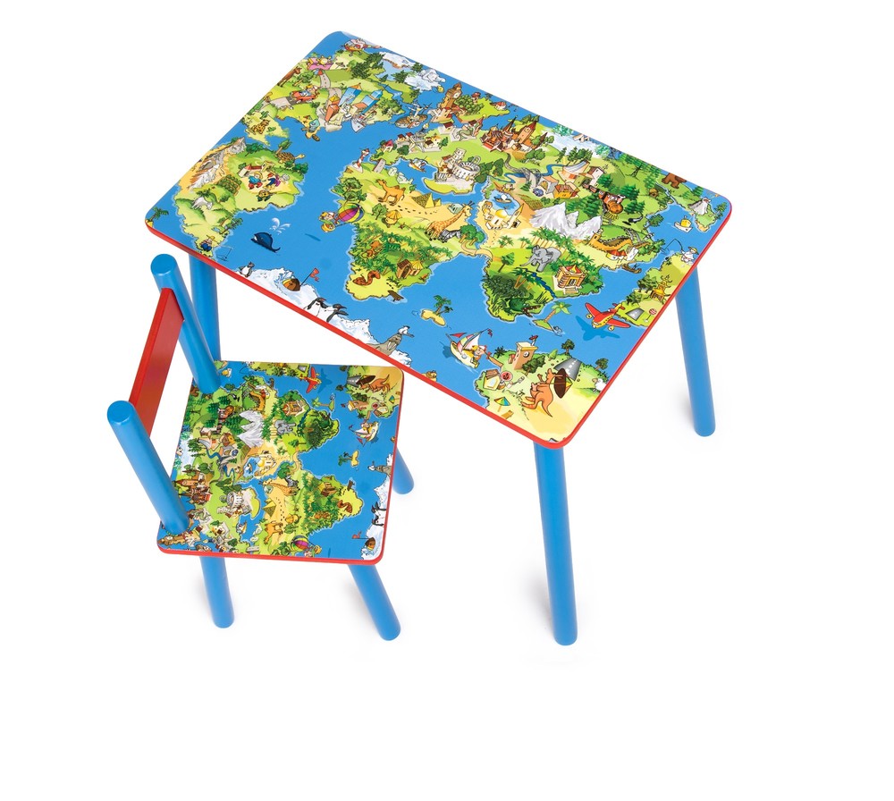 Детский столик карта мира (выбор рисунка) фото №1
