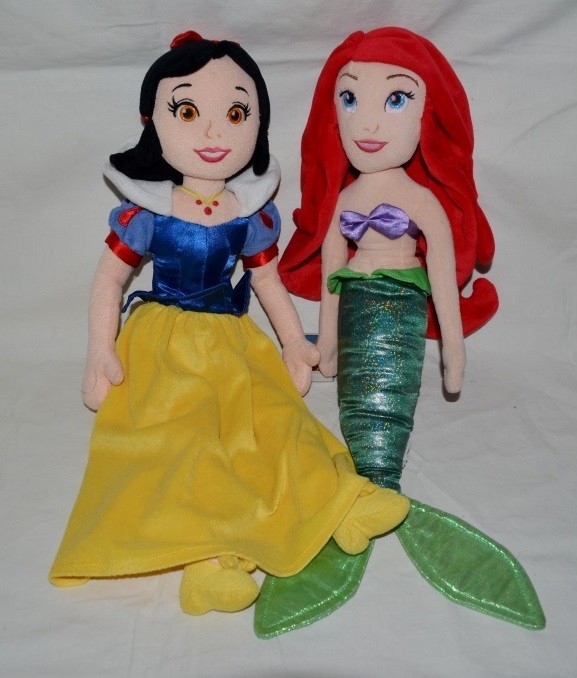Disney дисней принцесса белоснежка и русалочка кукла мягкая игрушка мягконабивная фото №1