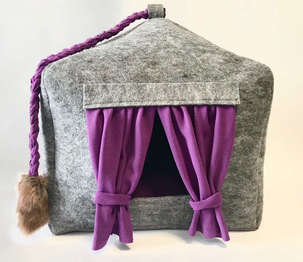 Домик-лежанка со съемной подушкой для кота и собаки фото №1