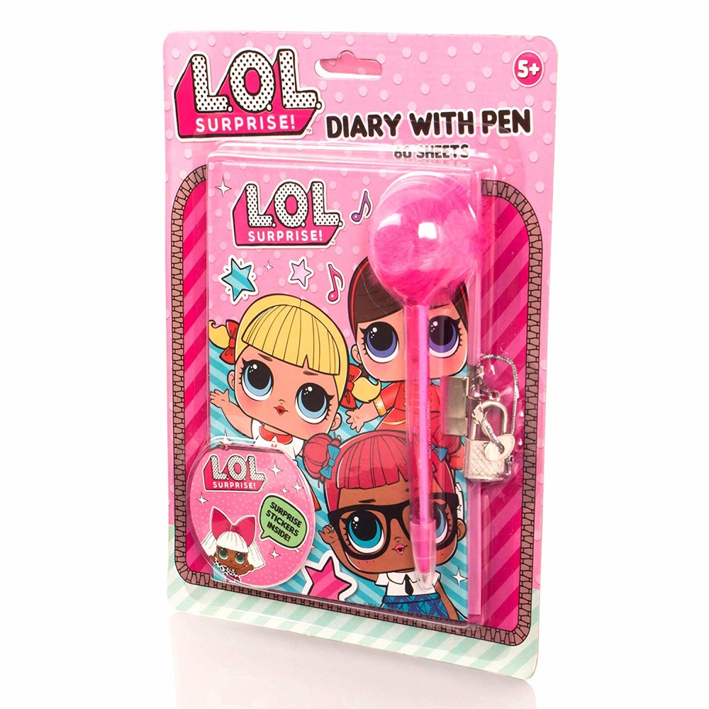 L.o.l surprise lockable secret diary pom pom set 395