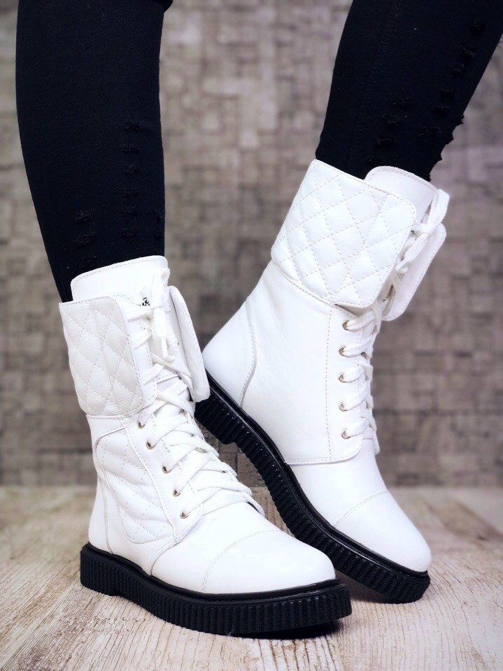 Белые ботинки на зиму