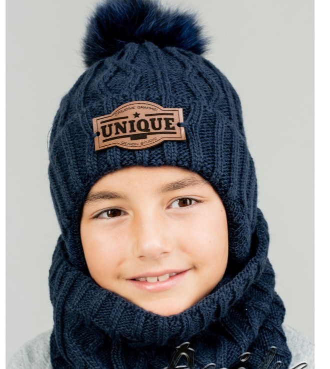 Зимний набор для мальчика,шапка зимняя фото №1