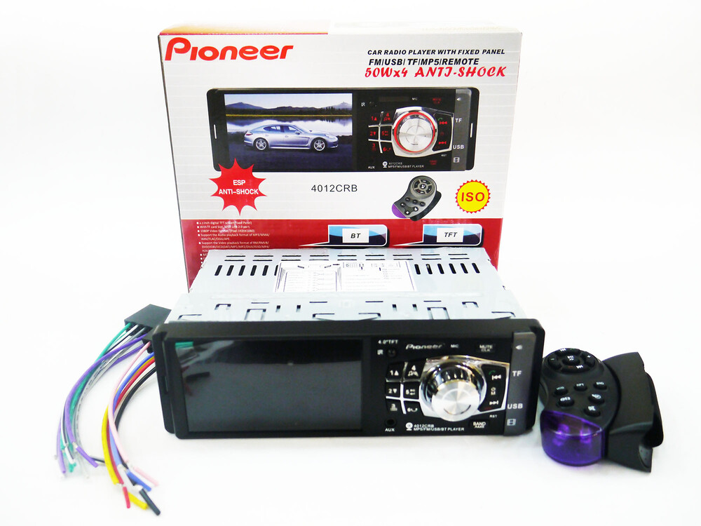 Автомагнитола pioneer 4012 iso - экран 4,1'', divx, mp3, usb, sd, bluetooth фото №1