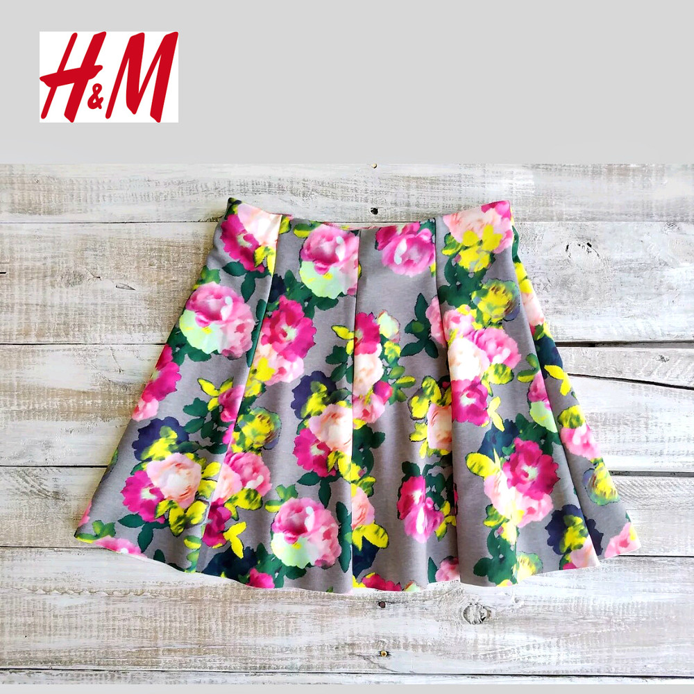 Миниюбка h&m в цветочный принт фото №1