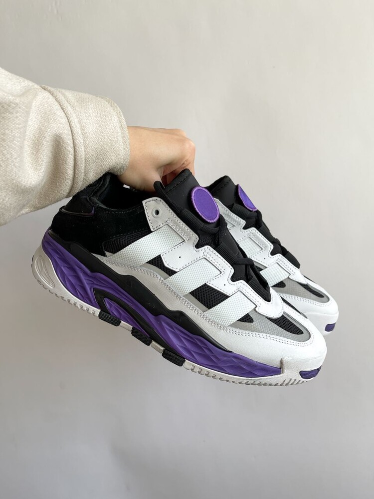 Мужские кроссовки adidas niteball white purple black 41-42-43-44 фото №1