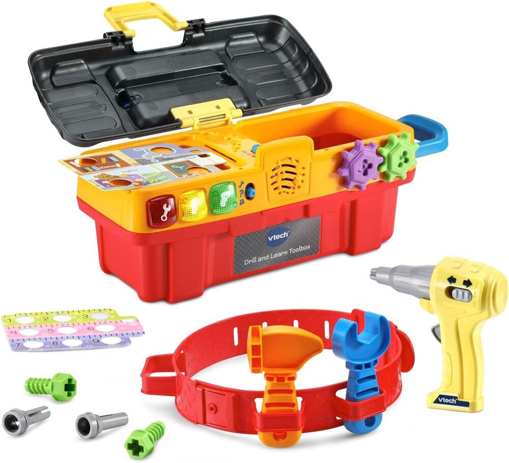 Vtech набор инструментов в чемоданчике 80-550900 drill learn toolbox pro фото №1