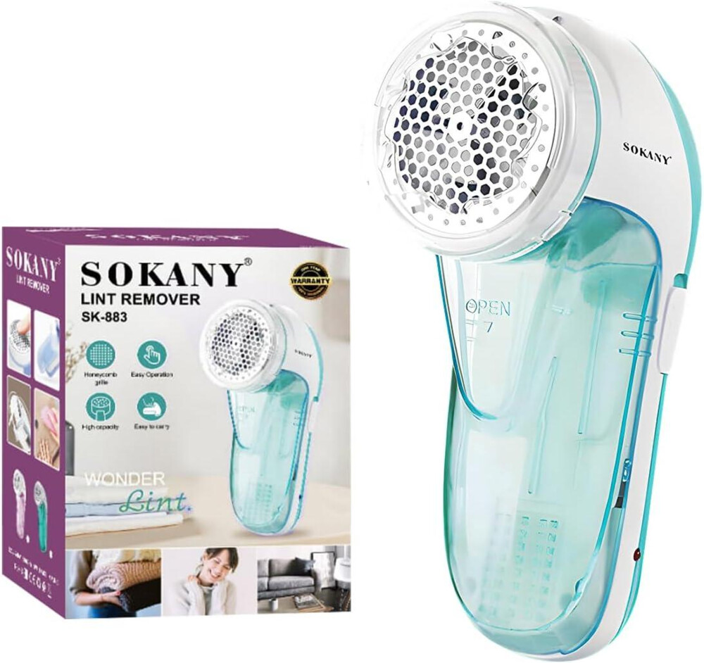 Машинка для удаления катышков и ворса sokany sk 883 аккумуляторная синий фото №1