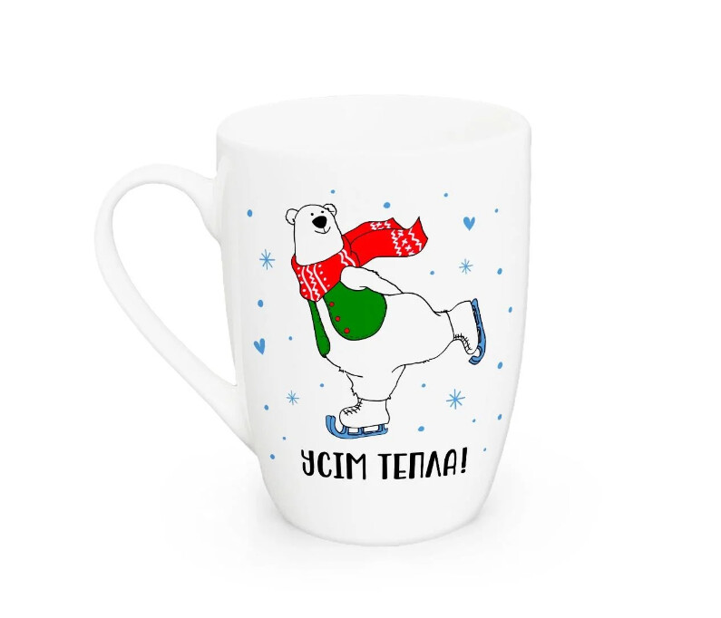 Чашка з ведмедем kvarta усім тепла 360 мл кружка с медведем фото №1