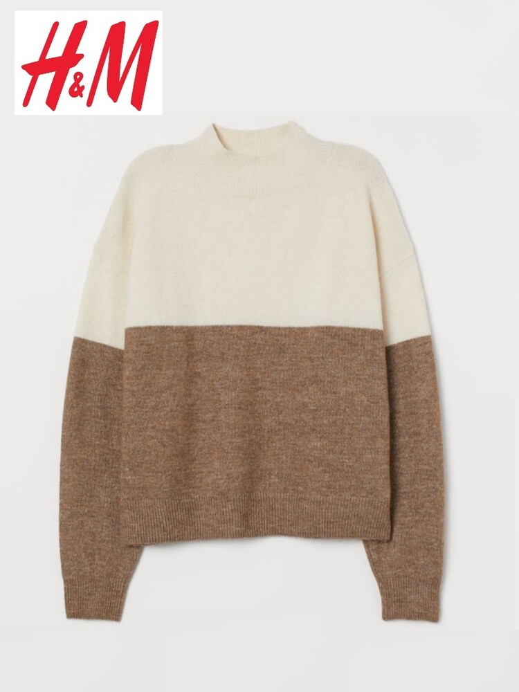 Стильний теплий светер з вмістом вовни, кофта оверсайз h&m розмір s фото №1