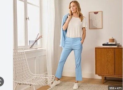 Еластична штани стрейч 7/8 з кишенями від Tchibo (німеччина) розмір 40 евро=46-48